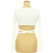 Shein átlapolt fehér top