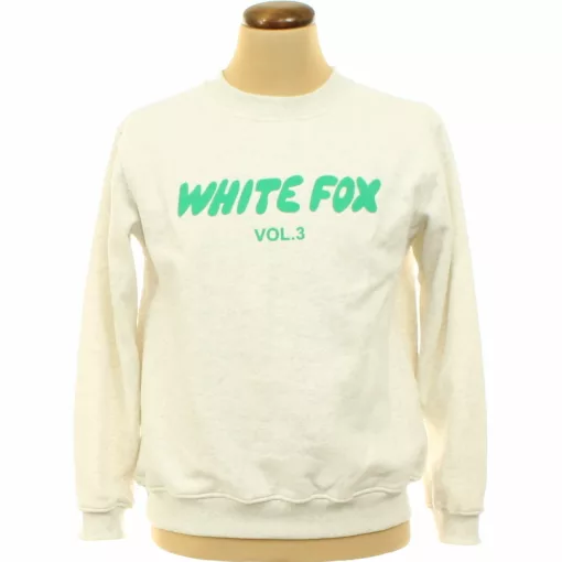 White Fox feliratos pulóver