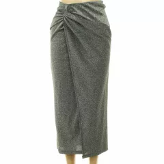 Topshop ezüstcsillámos átlapolt szoknya