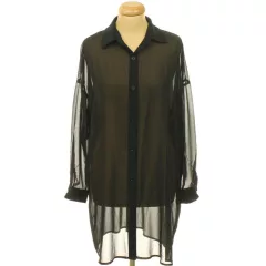 Shein fekete muszlin tunikaing