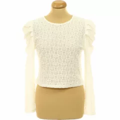 H&M puffos ujjú áttört mintás blúz