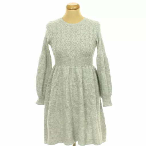Shein csavartmintás szürke kötött ruha