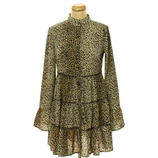 Boohoo leopárdmintás bő ujjú ruha