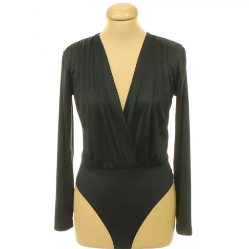 Fekete szatén body