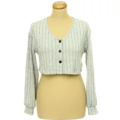 Shein szürke crop kardigán
