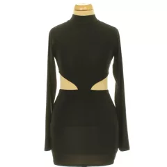 Femme Luxe fekete elasztikus miniruha