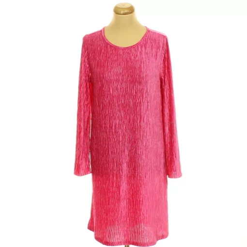 Shein ezüstcsillámos pliszírozott bársony ruha