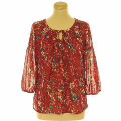 New Look virágmintás bordó felső