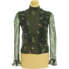 H&M virágmintás fekete blúz