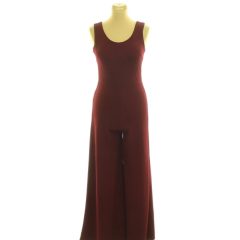 Tyúklábmintás bordó overál