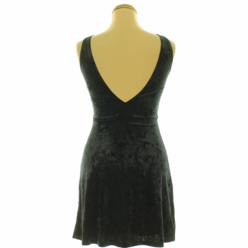 Divided fekete tükörbársony ruha