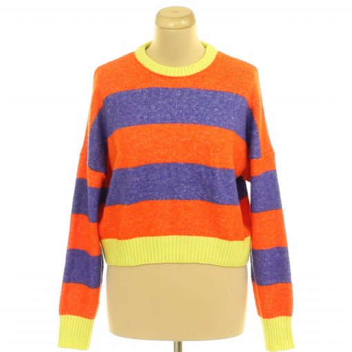 Primark színes csíkos kötött pulóver