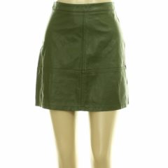 New Look khakizöld műbőr szoknya