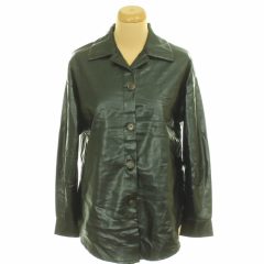 Shein fekete oversize műbőr ing
