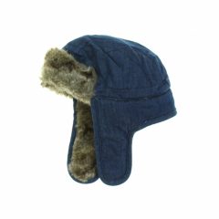 Mini Club műszőrmével bélelt kék sapka