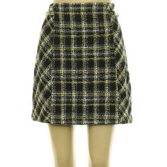 F&F kockás fekete buklészoknya