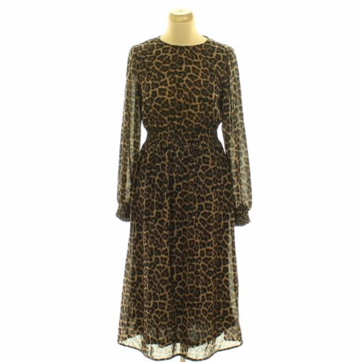 H&M leopárdmintás barna ruha