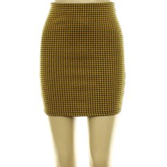 New Look sárga-fekete tyúklábmintás szoknya