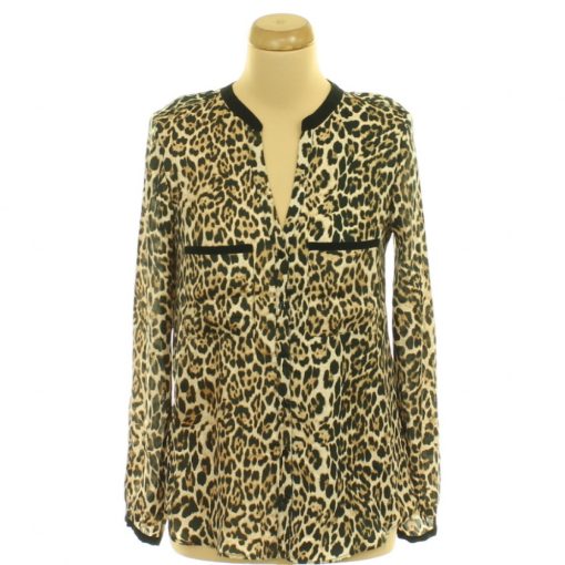 Zara barna leopárdmintás szatén ing