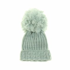 Szürke kötött baby sapka