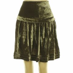 More&More barna tükörbársony szoknya