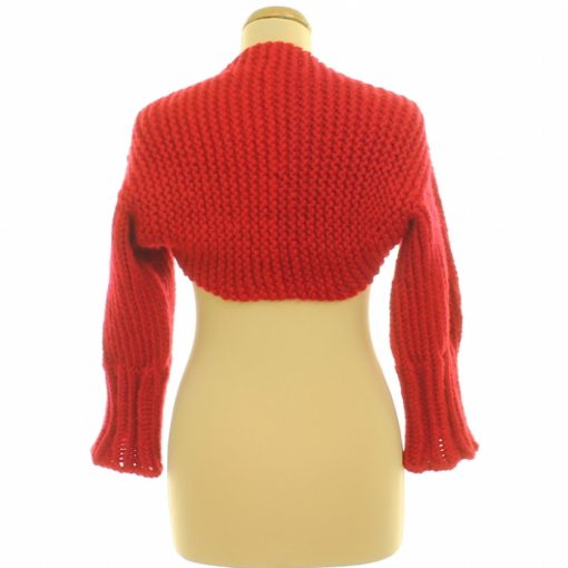 Piros kötött vállmelegítő