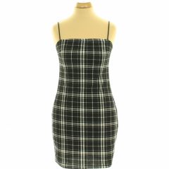 Shein kockás fekete miniruha