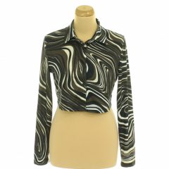 Shein barna-fekete mintás ing