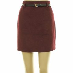 New Look bordó szövetszoknya övvel