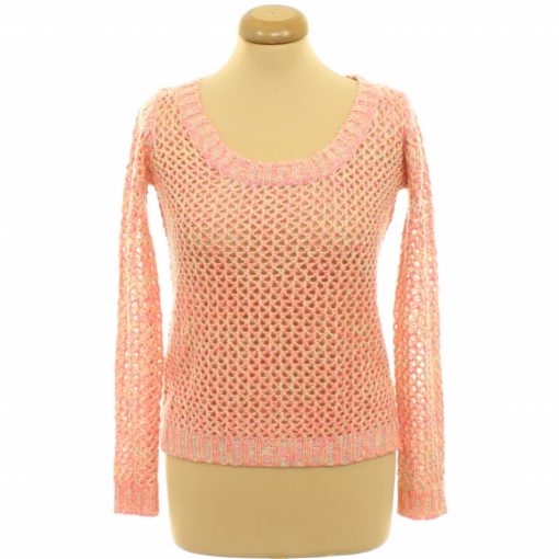 Rózsaszín kötött pulóver