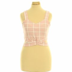 Shein kockás rózsaszín top