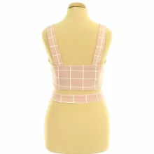 Shein kockás rózsaszín top