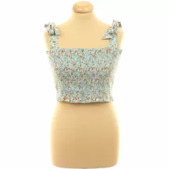 Shein virágmintás kék top