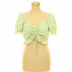 Primark kockás zöld top