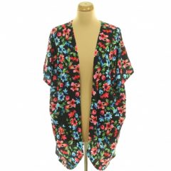 Boohoo virágmintás fekete kimono