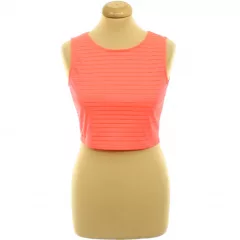 Missguided csíkos neonkorall top