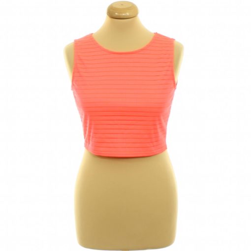 Missguided csíkos neonkorall top