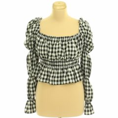 Divided fekete-fehér kockás blúz