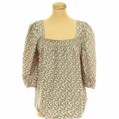 H&M virágmintás gumírozott blúz