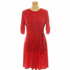 Oasis mintás piros ruha