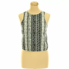 F&F fekete-fehér mintás top