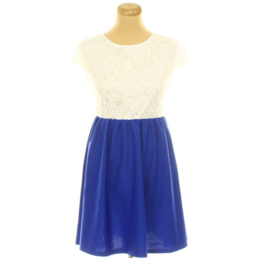 Kék-fehér csipke ruha