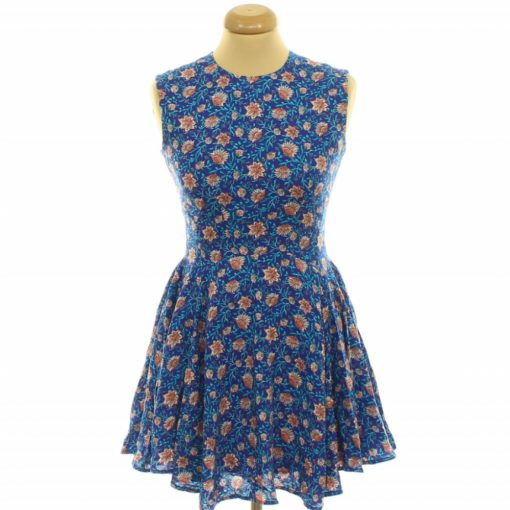 H&M virágmintás kék ruha
