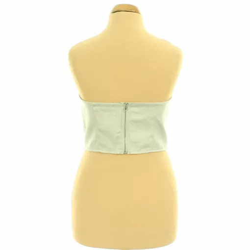 Missguided csipkés zöld szatén top