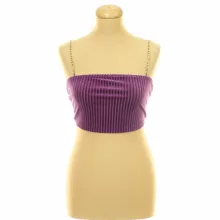 Shein csíkos lila top