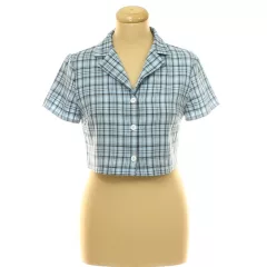 Shein kockás kék ing