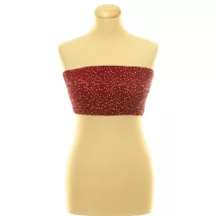 Shein pöttyös bordó top
