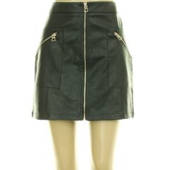 F&F fekete műbőr szoknya