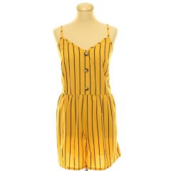 Shein csíkos sárga overál