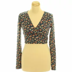 Shein virágmintás kék top